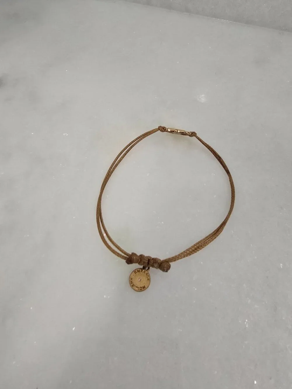 Tory burch embrace bracelet brown with rose gold